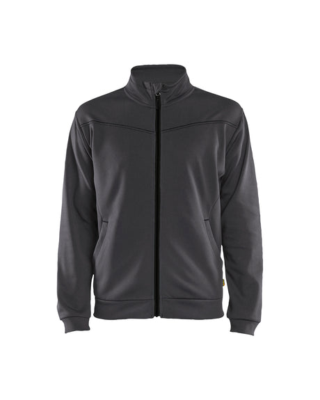 Sweatshirt met rits 3362 - Medium grijs/Zwart