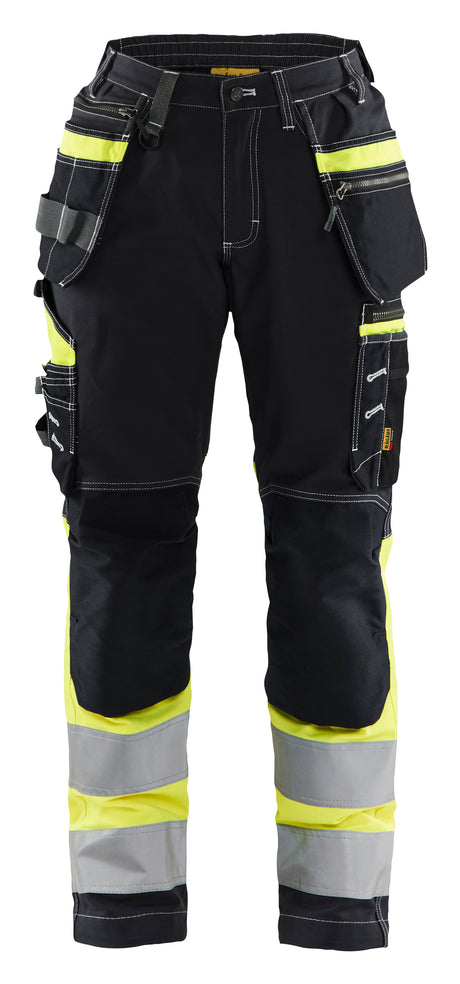 High-Visibility Werkbroek Dames 7196 - Zwart/High Vis Geel