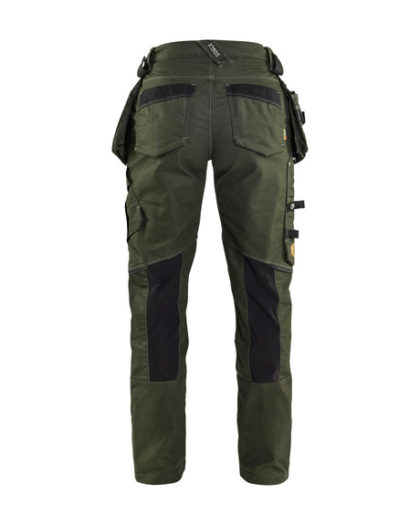 Werkbroek X1900 Dames - Donker herfstgroen/Zwart