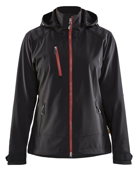 Softshell jack Dames 4719 - Zwart/Rood