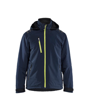 Softshell jack 4750 - Donker marineblauw/High Vis Geel