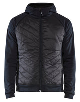 Hooded Hybride Sweatshirt met Rits 3463 - Donker marineblauw/Zwart
