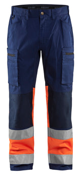 High-Visibility Werkbroek 1551 - Marineblauw/Oranje