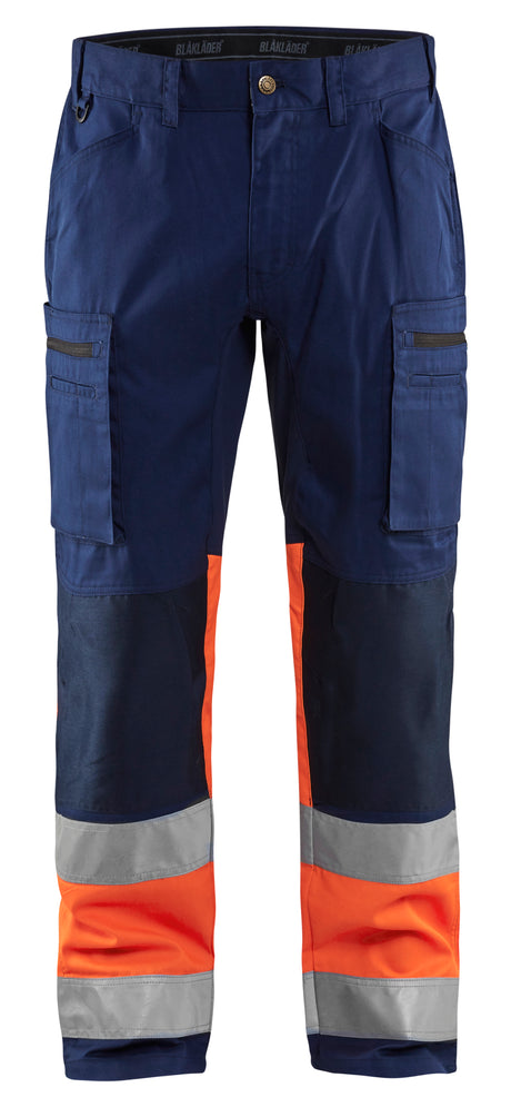 High-Visibility Werkbroek 1551 - Marineblauw/Oranje