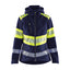 High-Visibility Softshell Jack Dames 4404 - Marine/High Vis Geel