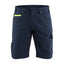 Korte Werkbroek 1499 - Donker marineblauw/High Vis Geel