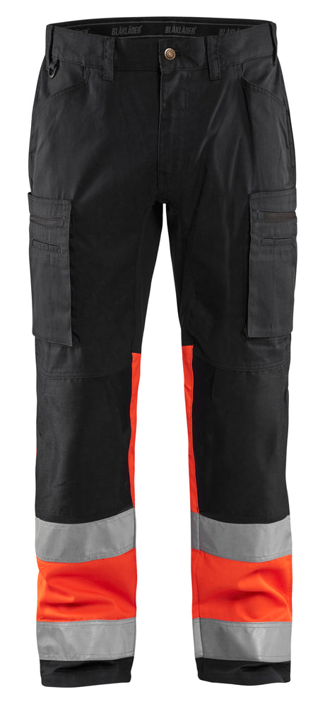 High-Visibility Werkbroek 1551 - Zwart/High Vis Rood
