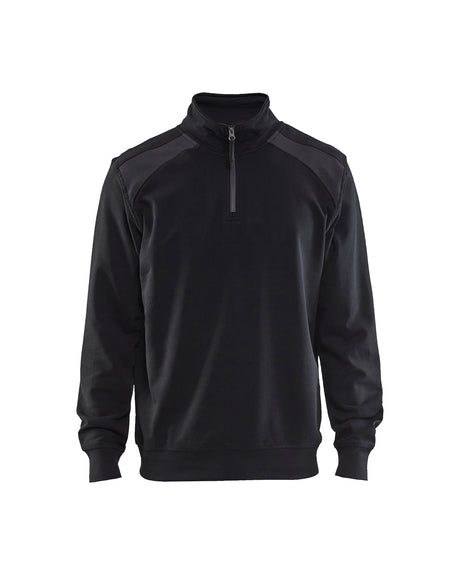 Sweatshirt 3353 - Zwart/Medium grijs