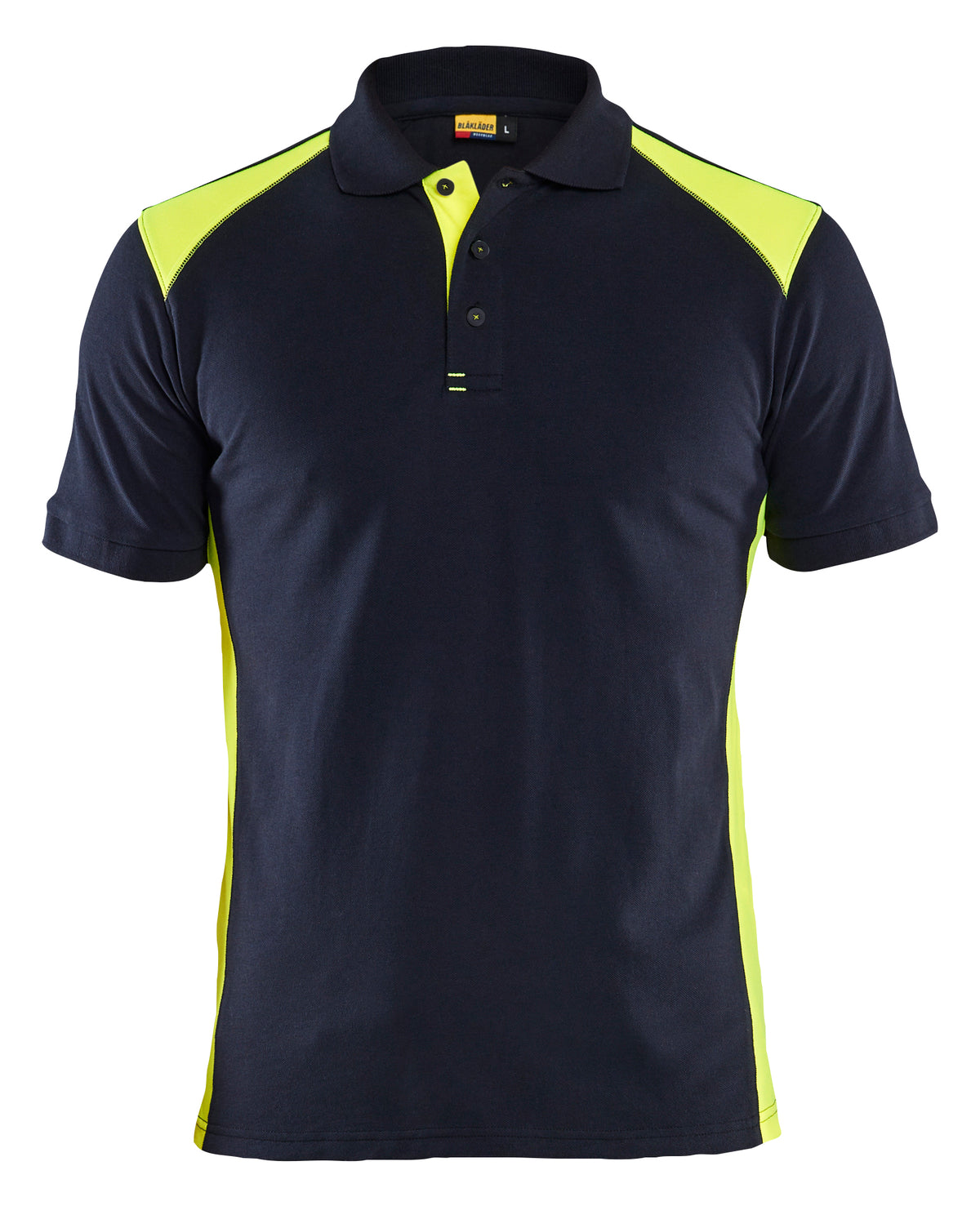 Poloshirt 3324 - Donker marineblauw/High Vis Geel