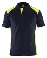 Poloshirt 3324 - Donker marineblauw/High Vis Geel