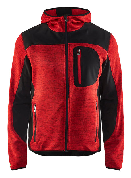 Gebreid Vest 4930 - rood/zwart
