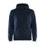 Hooded Sweatshirt met Rits 3363 - Donker marineblauw/Zwart