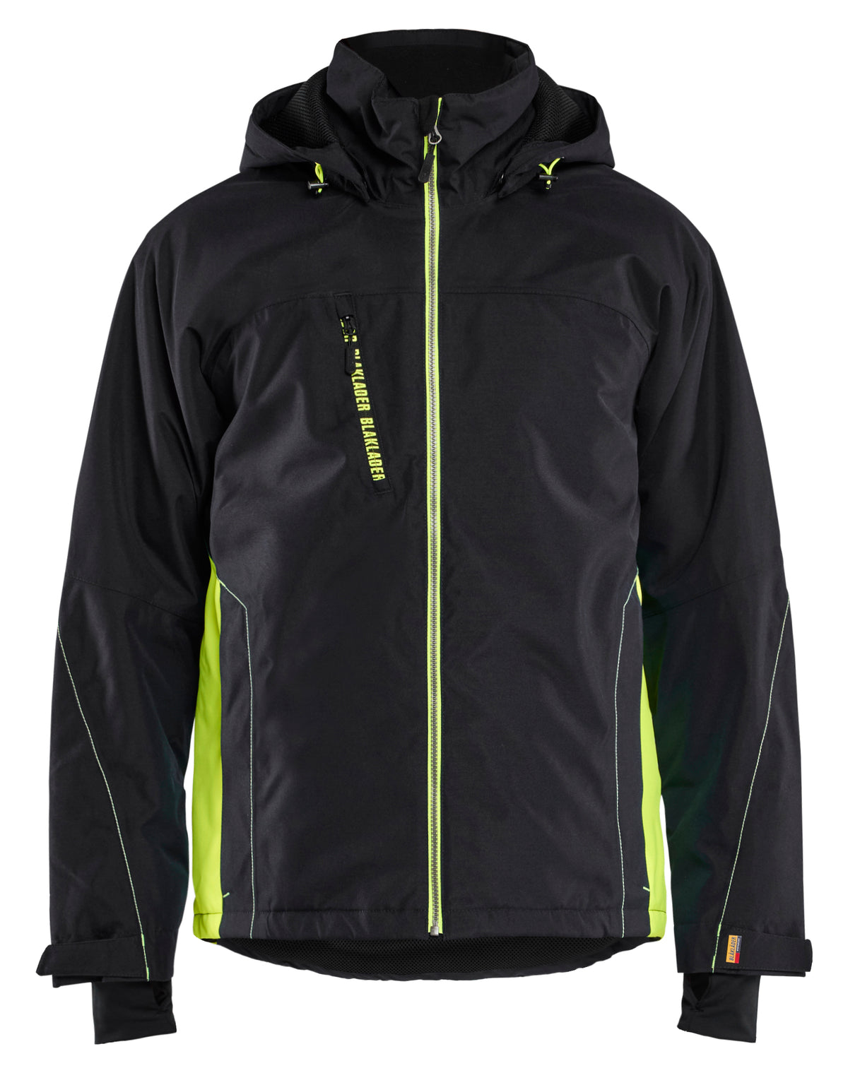 Lichtgewicht winterjas 4890 - Zwart/High Vis Geel