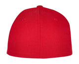 Flexfit cap 6100NU rood achterkant