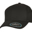 Flexfit cap 6100NU zwart voorkant