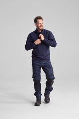 Stanton Sweater met Ritskraag