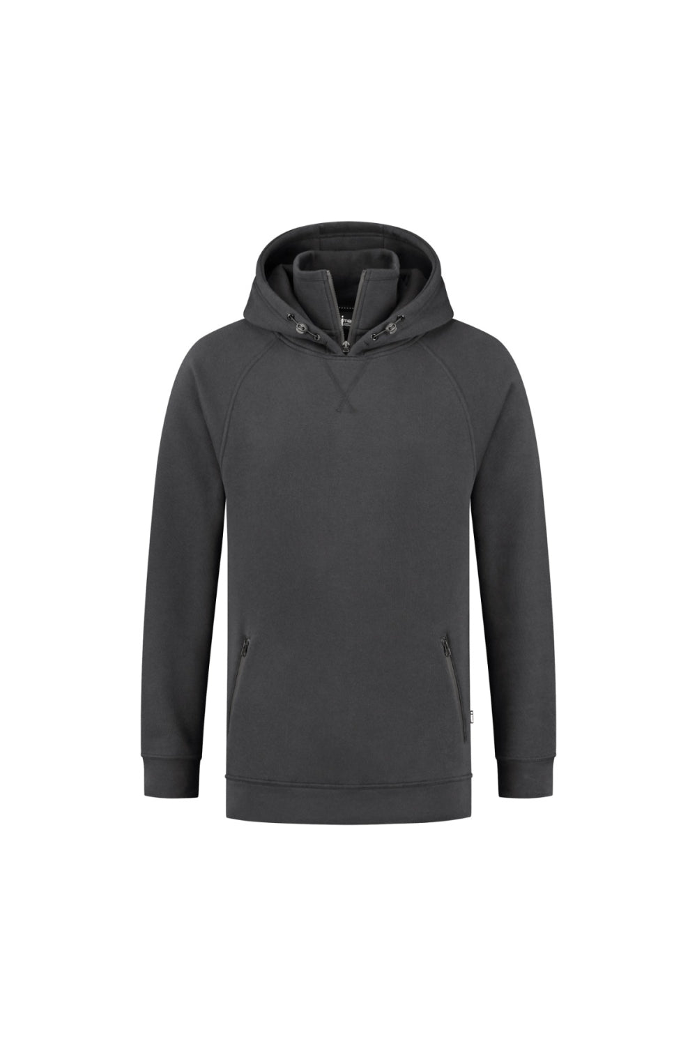 Raglan hoodie met ritskraag Sherman - Grijs