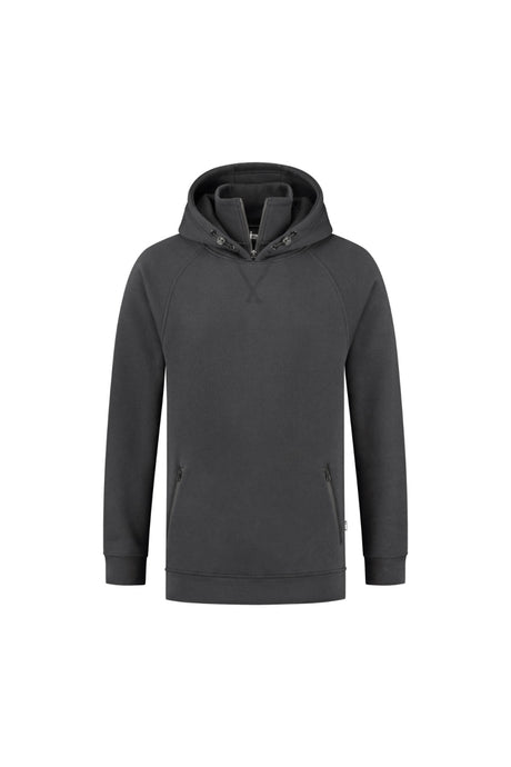Raglan hoodie met ritskraag Sherman - Grijs