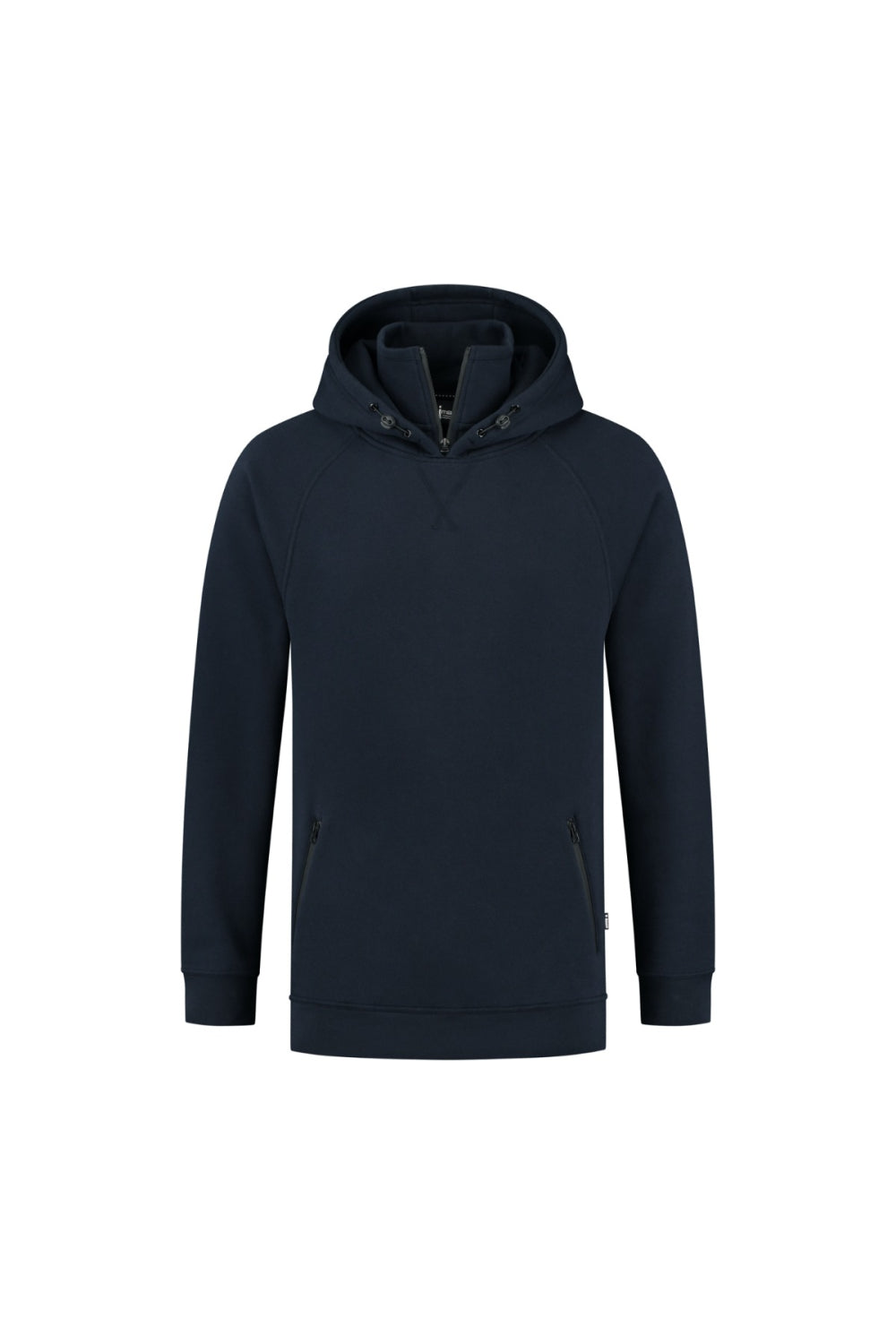 Raglan hoodie met ritskraag Sherman - Donkerblauw