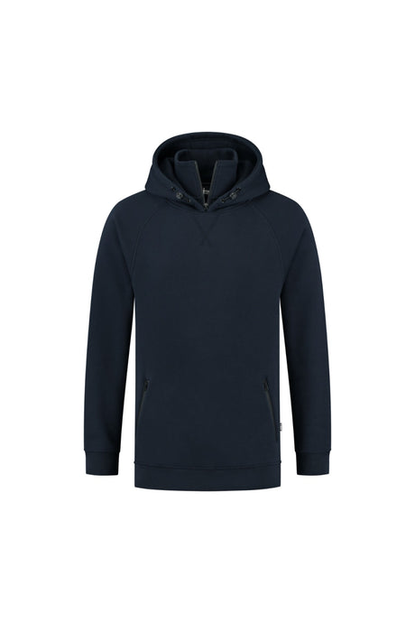 Raglan hoodie met ritskraag Sherman - Donkerblauw
