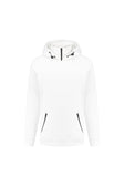 Raglan hoodie met ritskraag Sherman - Wit