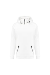 Raglan hoodie met ritskraag Sherman - Wit