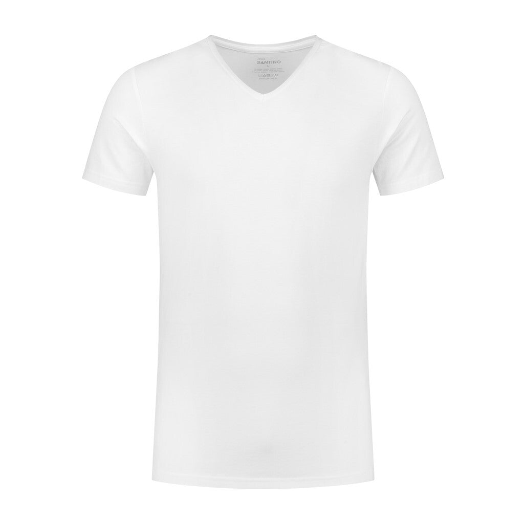 Santino Santino t-shirt Jonaz V-neck White Smoke T-shirt White / XS, S, M, L, XL, XXL, 3XL, 4XL, 5XL