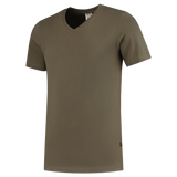 Tricorp T-shirt V Hals Fitted 101005 Dark Olive Green T-shirts Army / L,Army / M,Army / S,Army / XL,Army / XS,Army / XXL