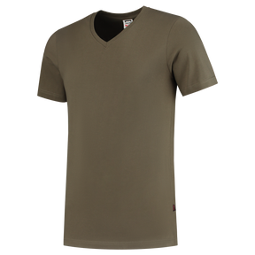 Tricorp T-shirt V Hals Fitted 101005 Dark Olive Green T-shirts Army / L,Army / M,Army / S,Army / XL,Army / XS,Army / XXL