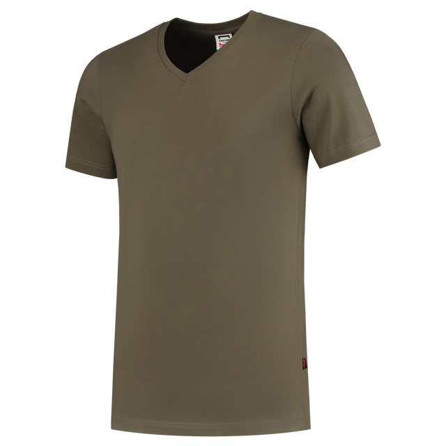 Tricorp T-shirt V Hals Fitted 101005 Dark Olive Green T-shirts Army / L,Army / M,Army / S,Army / XL,Army / XS,Army / XXL