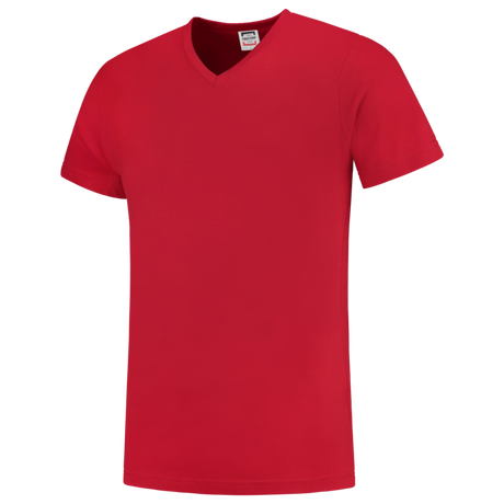 Tricorp T-shirt V Hals Fitted 101005 Firebrick T-shirts Red / L,Red / M,Red / S,Red / XL,Red / XS,Red / XXL