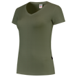 Tricorp T-shirt V Hals Fitted Dames 101008 Dark Olive Green T-shirts Army / L,Army / M,Army / S,Army / XL,Army / XS,Army / XXL