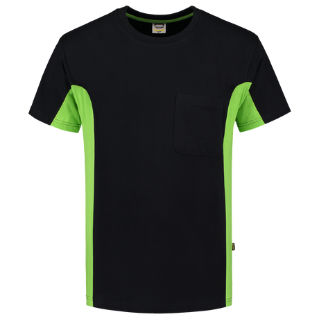 Tricorp T-shirt Bicolor Borstzak 102002 Black T-shirts BlackLime / 3XL,BlackLime / L,BlackLime / M,BlackLime / S,BlackLime / XL,BlackLime / XS,BlackLime / XXL