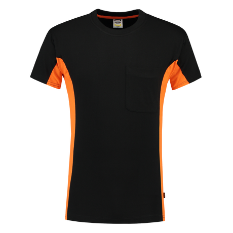 Tricorp T-shirt Bicolor Borstzak 102002 Black T-shirts BlackOrange / 3XL,BlackOrange / L,BlackOrange / M,BlackOrange / S,BlackOrange / XL,BlackOrange / XS,BlackOrange / XXL