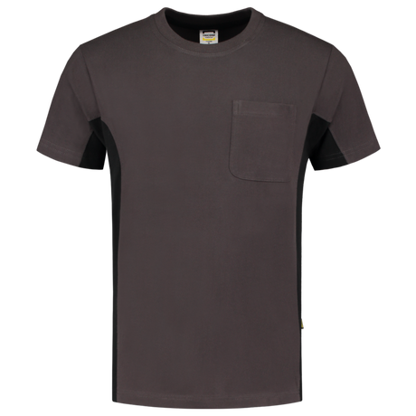 Tricorp T-shirt Bicolor Borstzak 102002 Dark Slate Gray T-shirts DarkgreyBlack / 3XL,DarkgreyBlack / L,DarkgreyBlack / M,DarkgreyBlack / S,DarkgreyBlack / XL,DarkgreyBlack / XS,DarkgreyBlack / XXL