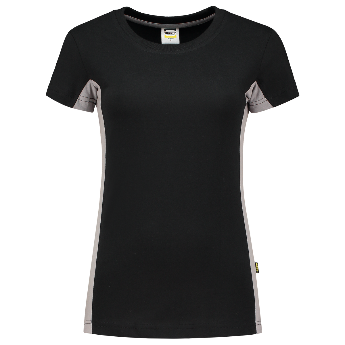 Tricorp T-shirt Bicolor Dames 102003 Black T-shirts BlackGrey / 3XL,BlackGrey / L,BlackGrey / M,BlackGrey / S,BlackGrey / XL,BlackGrey / XS,BlackGrey / XXL