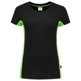 Tricorp T-shirt Bicolor Dames 102003 Black T-shirts BlackLime / 3XL,BlackLime / L,BlackLime / M,BlackLime / S,BlackLime / XL,BlackLime / XS,BlackLime / XXL