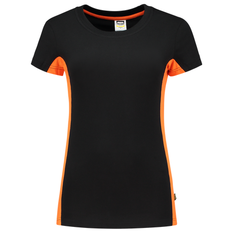 Tricorp T-shirt Bicolor Dames 102003 Black T-shirts BlackOrange / 3XL,BlackOrange / L,BlackOrange / M,BlackOrange / S,BlackOrange / XL,BlackOrange / XS,BlackOrange / XXL
