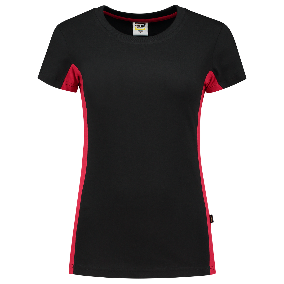 Tricorp T-shirt Bicolor Dames 102003 Black T-shirts BlackRed / 3XL,BlackRed / L,BlackRed / M,BlackRed / S,BlackRed / XL,BlackRed / XS,BlackRed / XXL
