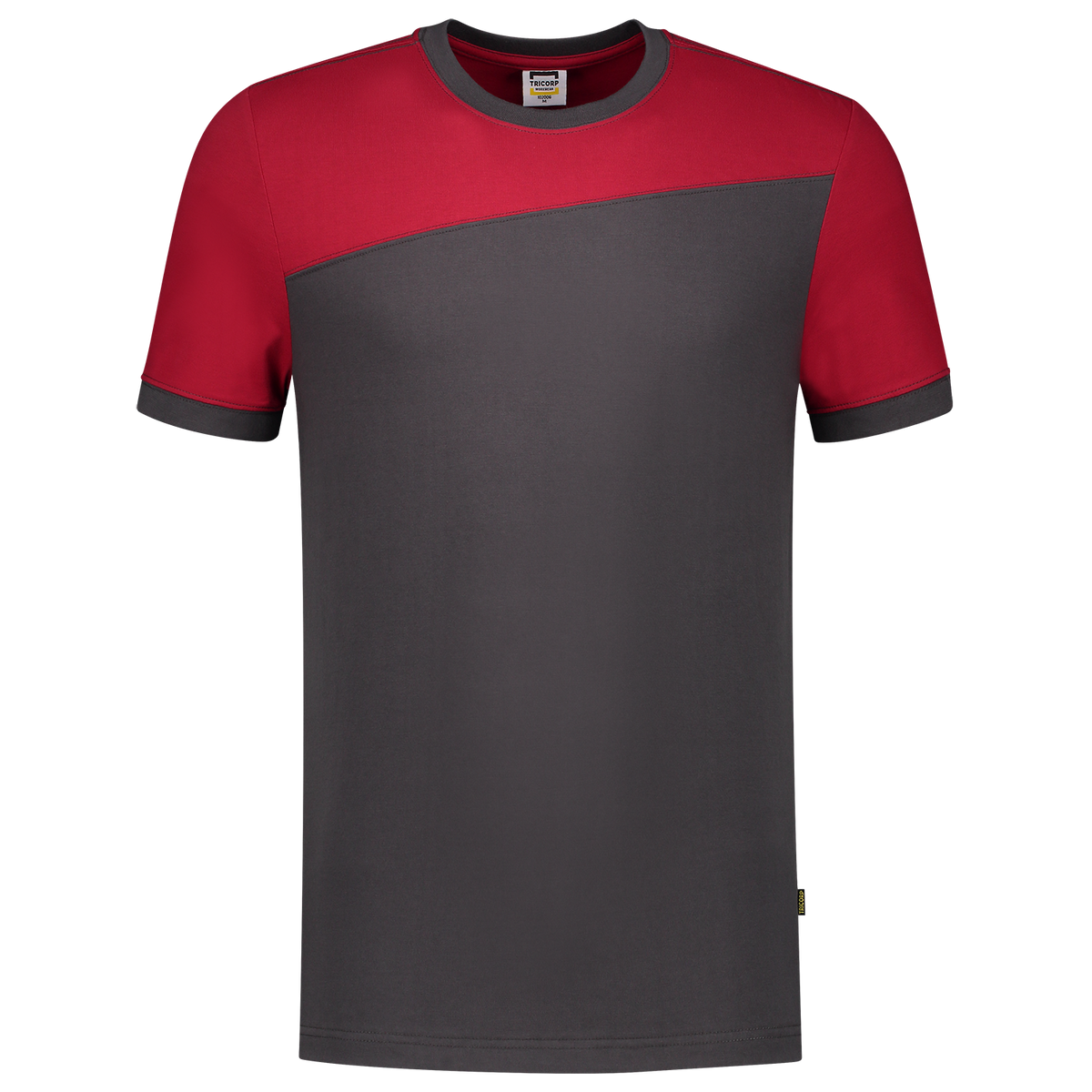Tricorp T-shirt Bicolor Naden 202006 Dark Slate Gray T-shirts DarkgreyRed / 3XL,DarkgreyRed / L,DarkgreyRed / M,DarkgreyRed / S,DarkgreyRed / XL,DarkgreyRed / XS,DarkgreyRed / XXL