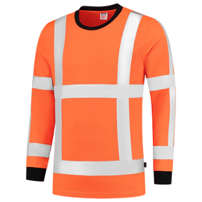 Tricorp T-shirt RWS Birdseye Lange Mouw 103002 Tomato T-shirts Fluororange / 3XL,Fluororange / 4XL,Fluororange / XS,Fluororange / S,Fluororange / M,Fluororange / L,Fluororange / XL,Fluororange / 2XL