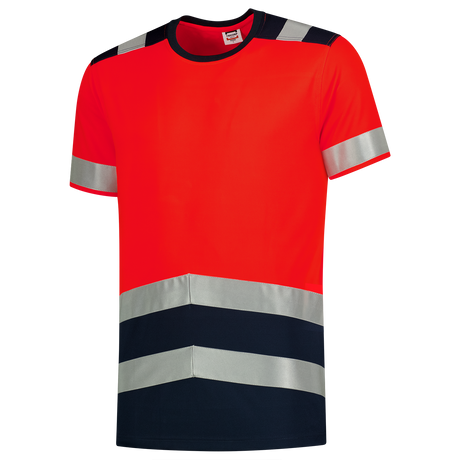 Tricorp T-shirt High Vis Bicolor 103006 Red T-shirts FluorredInk / XS,FluorredInk / S,FluorredInk / M,FluorredInk / L,FluorredInk / XL,FluorredInk / 2XL,FluorredInk / 3XL,FluorredInk / 4XL