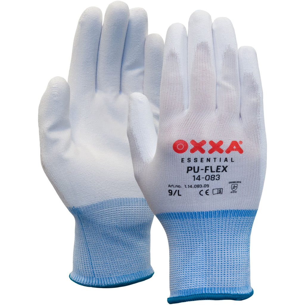 OXXA Essential OXXA® PU-Flex 14-083 handschoen Gray Handschoen wit / 6/XS,wit / 7/S,wit / 8/M,wit / 9/L,wit / 10/XL,wit / 11/XXL