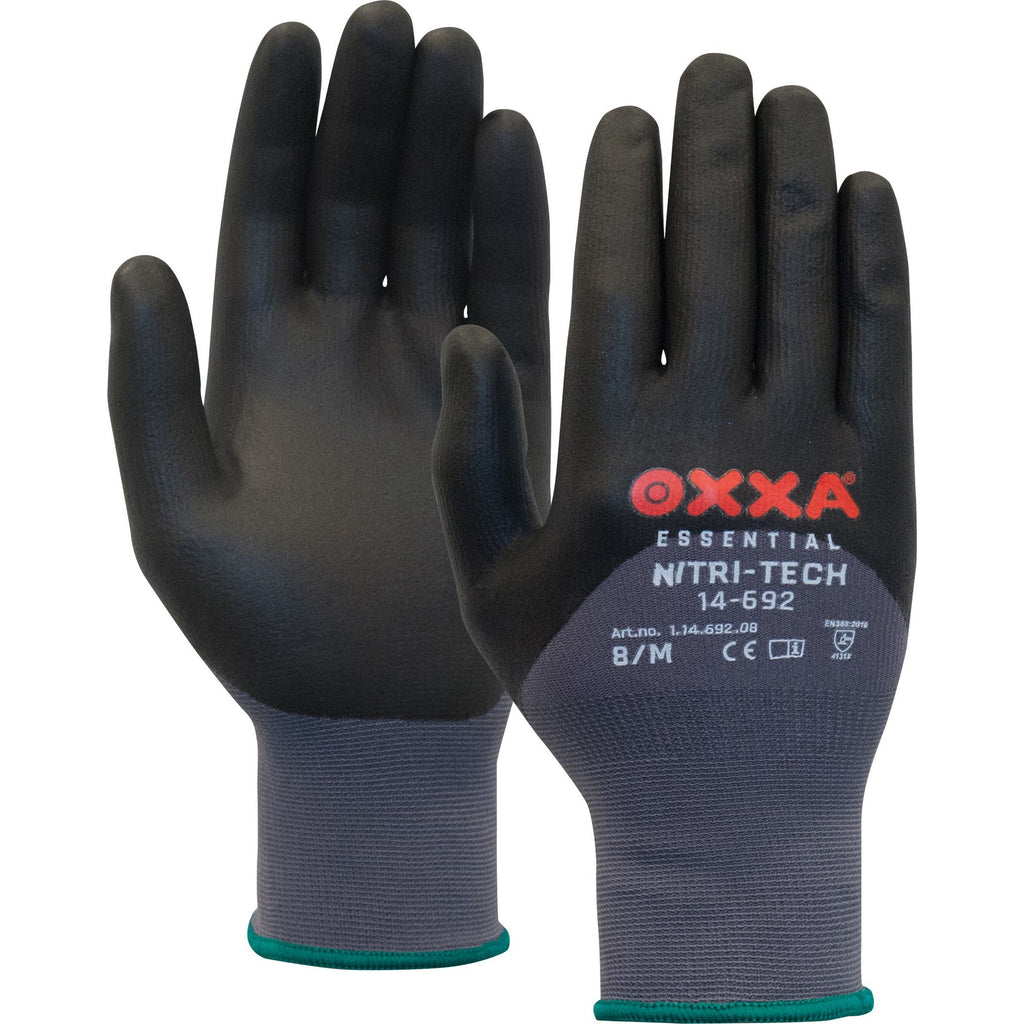 OXXA Essential OXXA® Nitri-Tech 14-690 handschoen Dark Slate Gray Handschoen zwart/grijs / 6/XS,zwart/grijs / 7/S,zwart/grijs / 8/M,zwart/grijs / 9/L,zwart/grijs / 10/XL,zwart/grijs / 11/XXL,zwart/grijs / 12/3XL