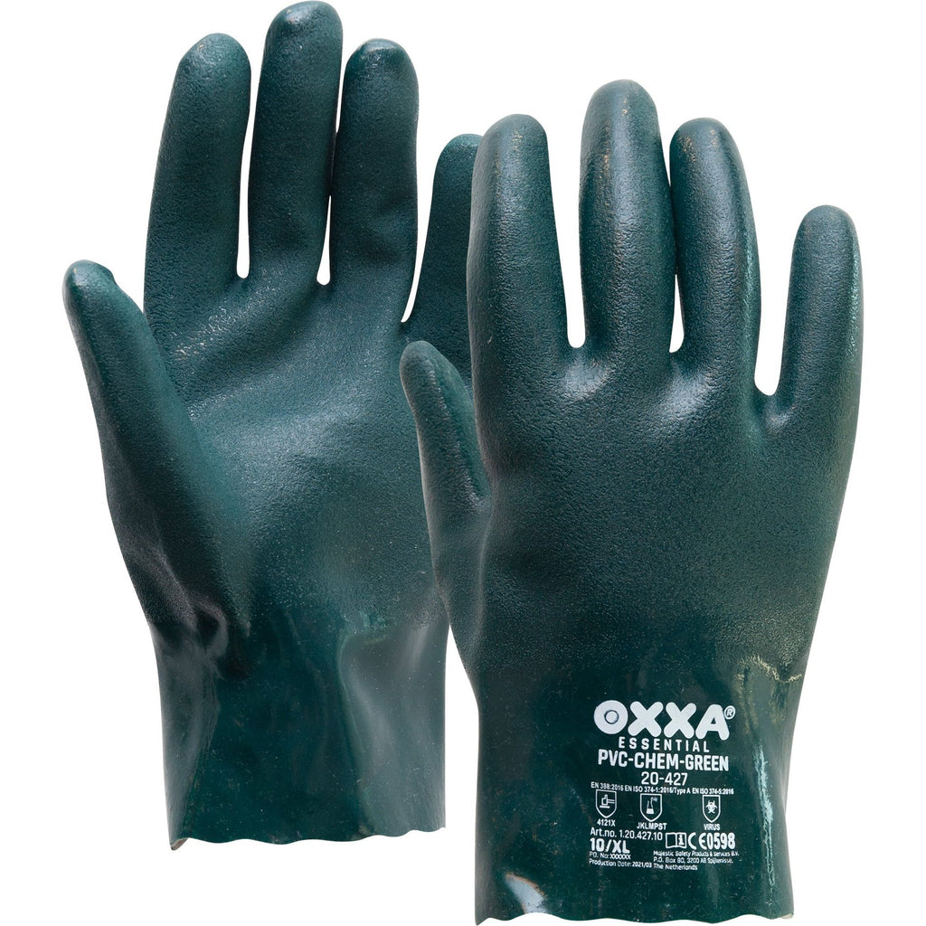 OXXA Essential OXXA® PVC-Chem Green 20-427 handschoen Dark Slate Gray Handschoen groen / 10/XL