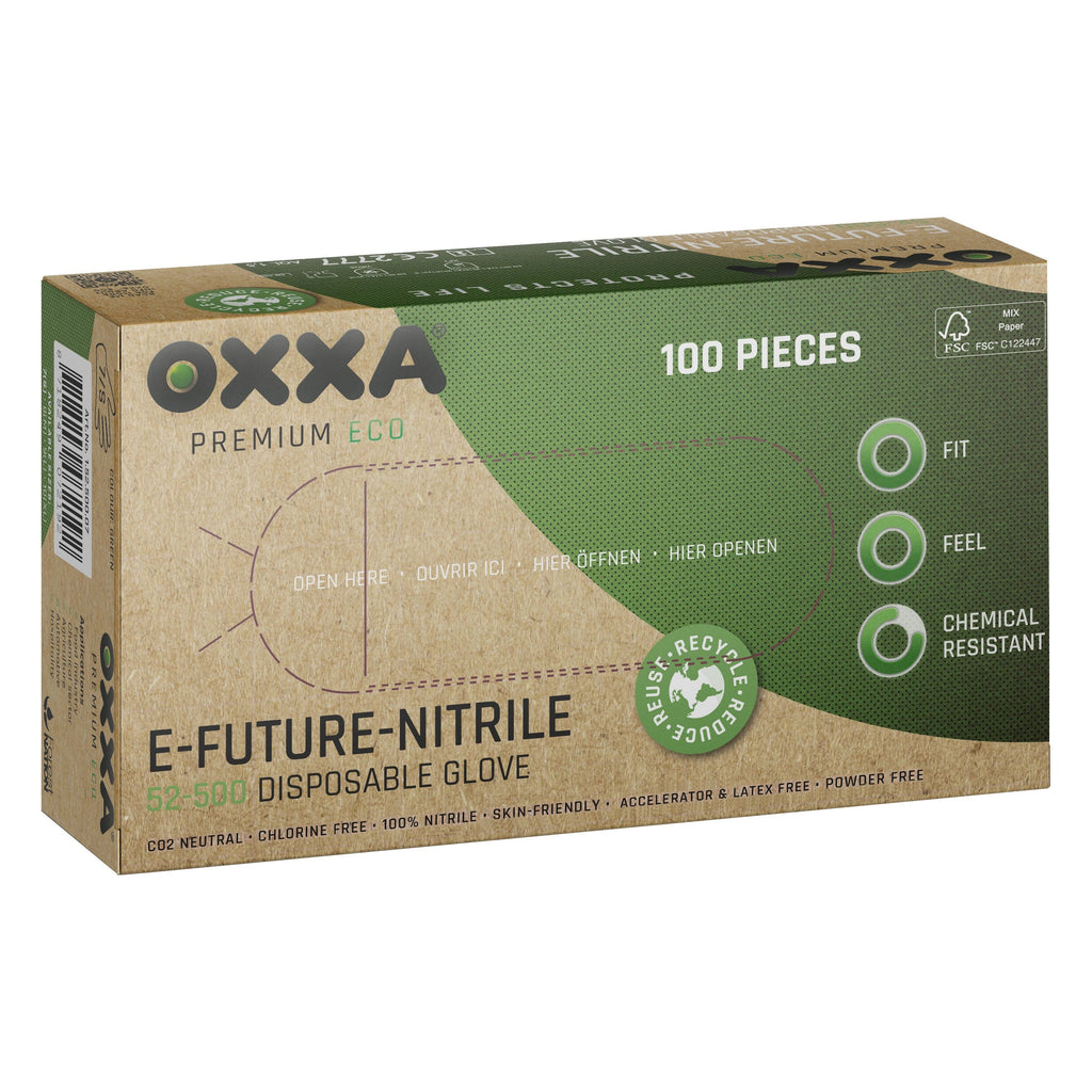 OXXA Premium ECO OXXA® E-Future-Nitrile 52-500 handschoen Slate Gray Handschoen groen / 7/S,groen / 8/M,groen / 9/L,groen / 10/XL