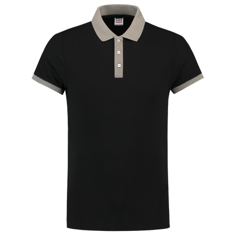 Tricorp Poloshirt Bicolor Fitted 201002 Black BlackGrey / 3XL,BlackGrey / S,BlackGrey / M,BlackGrey / L,BlackGrey / XL,BlackGrey / 2XL,BlackGrey / XS