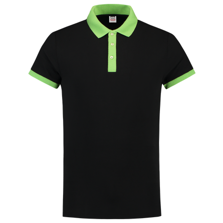 Tricorp Poloshirt Bicolor Fitted 201002 Black BlackLime / 3XL,BlackLime / S,BlackLime / M,BlackLime / L,BlackLime / XL,BlackLime / 2XL,BlackLime / XS