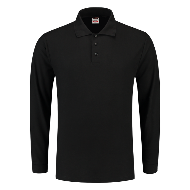 Tricorp Poloshirt 100% Katoen Lange Mouw 201008 Black Black / XXL,Black / S,Black / M,Black / L,Black / XL,Black / 3XL,Black / 4XL