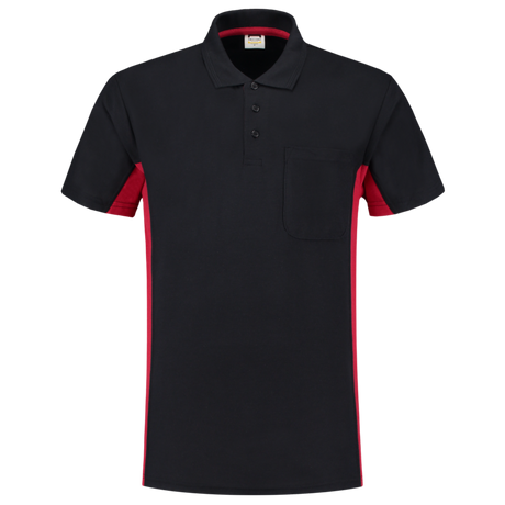 Tricorp Poloshirt Bicolor Borstzak 202002 Black Poloshirts NavyRed / 3XL,NavyRed / L,NavyRed / M,NavyRed / S,NavyRed / XL,NavyRed / XS,NavyRed / XXL